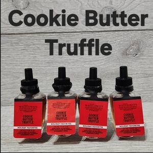 Bath & Body Works White Barn Cookie Butter Truffle Wallflowers Refills X4